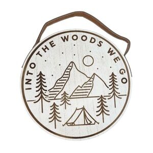 Rustic Round Wall Decor | “Into The Woods We Go”